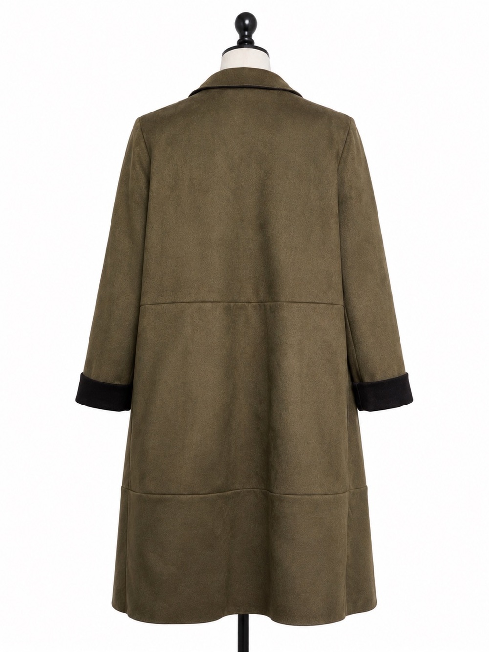 Zara Olive Green Long Coat - Size S - Picture 2 of 4